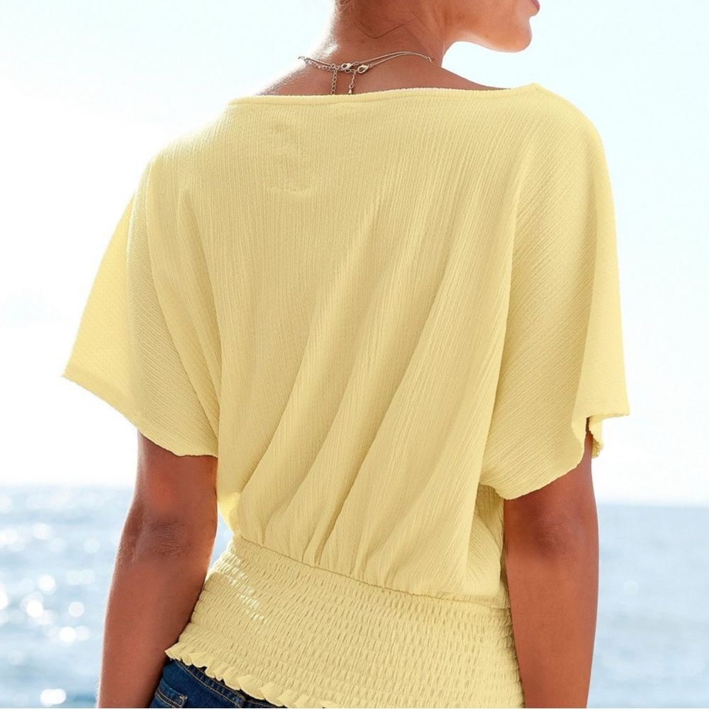 Yellow Button-Down Blouse - Picture 2 of 6